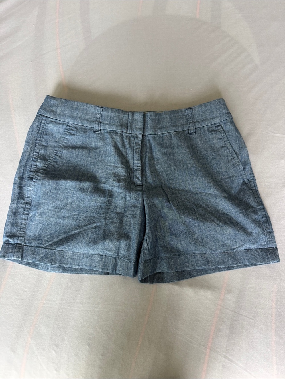 J Crew Women's Chambray Shorts - Blue